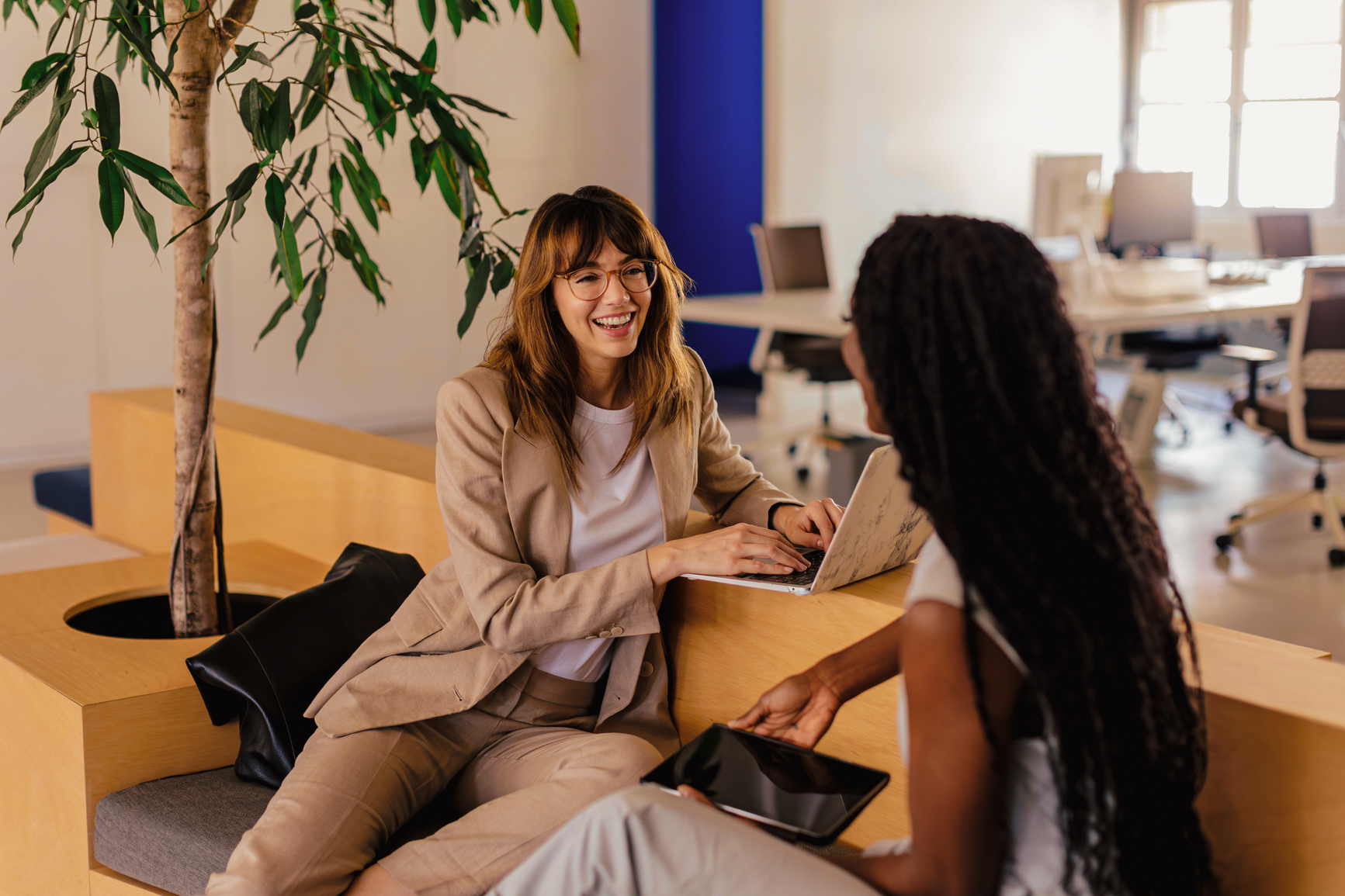 women taking in office