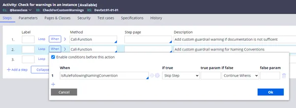Screenshot Pega Guardrails