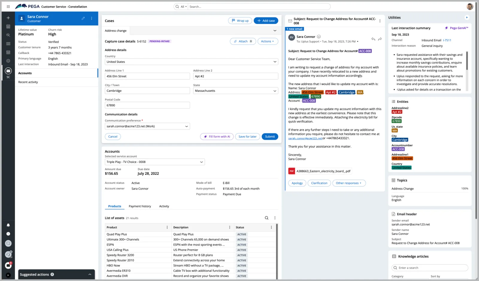 Pega E-Mail Automation Action Screenshot